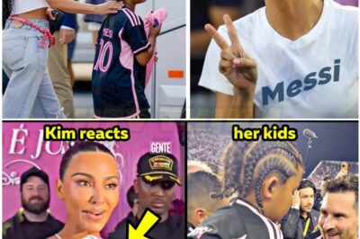 🔥 American model Kim Kardashian has received a Lionel Messi jersey as a gift during her visit to Brazil today!🐐