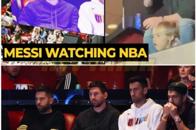 Messi Steals the Spotlight at NBA Game: “Miami Heat Fans Can’t Stop Cheering for Him” 🏀⚽
